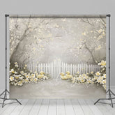 Aperturee - Aperturee Blossom Sand Ducklings Fence Spring Photo Backdrop